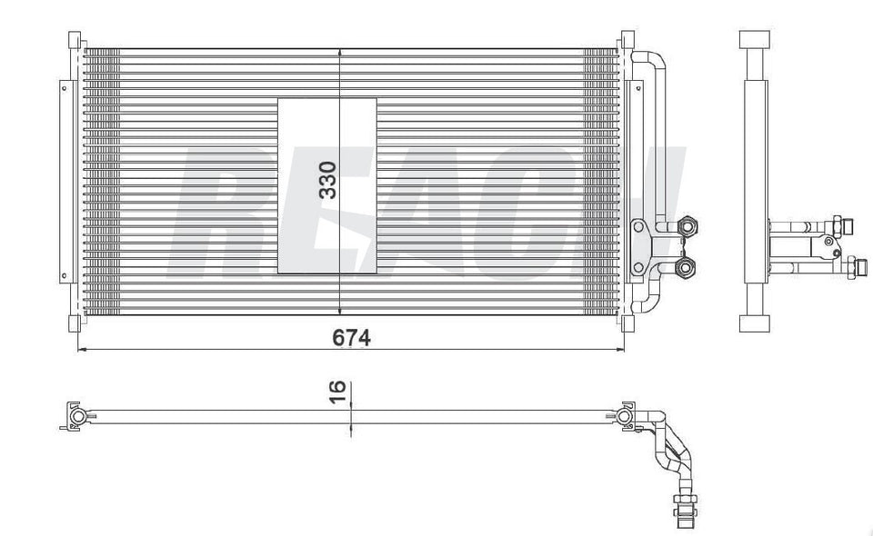 1999 ISUZU HOMBRE 4.3 L CONDENSER REA31-4560P