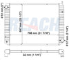 1992 GMC MEDIUM STEEL CONVENTIONAL 6.6 L HD RADIATOR REA41-1235A
