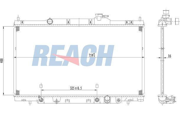 2008 HONDA ELEMENT 2.4 L RADIATOR REA41-13015A