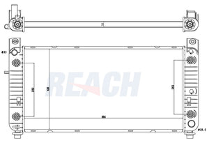 2009 GMC SIERRA 1500 5.3 L RADIATOR REA41-13029A
