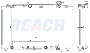 2008 LEXUS ES350 3.5 L RADIATOR REA41-13035A