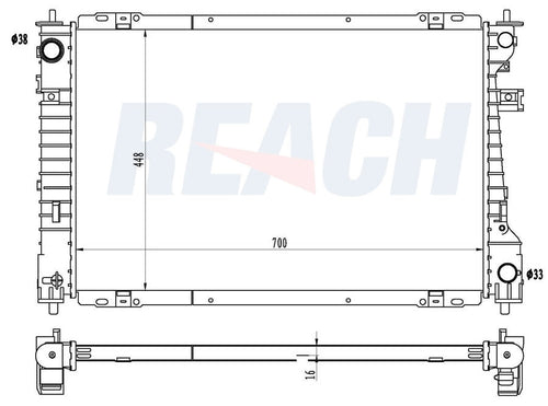 2008 MAZDA TRIBUTE 3.0 L RADIATOR REA41-13040A