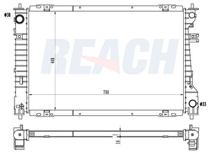 2008 MAZDA TRIBUTE 3.0 L RADIATOR REA41-13040A