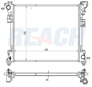 2008 CHRYSLER TOWN AND COUNTRY 3.8 L RADIATOR REA41-13062A
