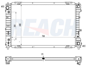 2006 MAZDA TRIBUTE 2.3 L RADIATOR REA41-13067A