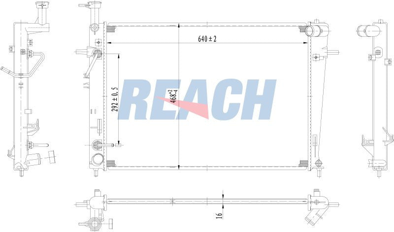 2005 KIA SPORTAGE 2.0 L RADIATOR REA41-13070A