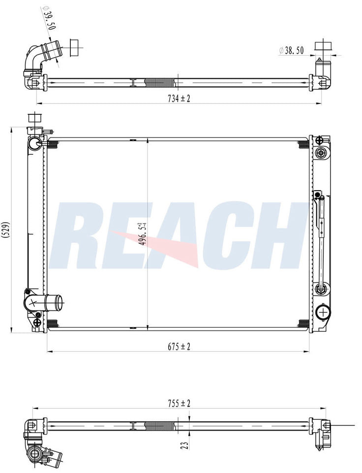 2009 TOYOTA SIENNA 3.5 L RADIATOR REA41-13076A