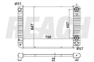 2002 GMC C6500 KODIAK 7.2 L RADIATOR REA41-1812A