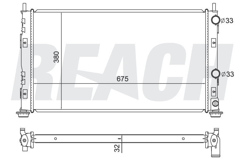 2005 CHRYSLER SEBRING 2.4 L RADIATOR REA41-2323A