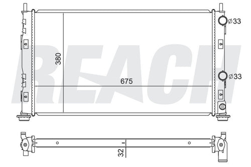 2003 DODGE STRATUS 2.4 L RADIATOR REA41-2323A