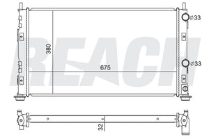 2003 DODGE STRATUS 2.4 L RADIATOR REA41-2323A