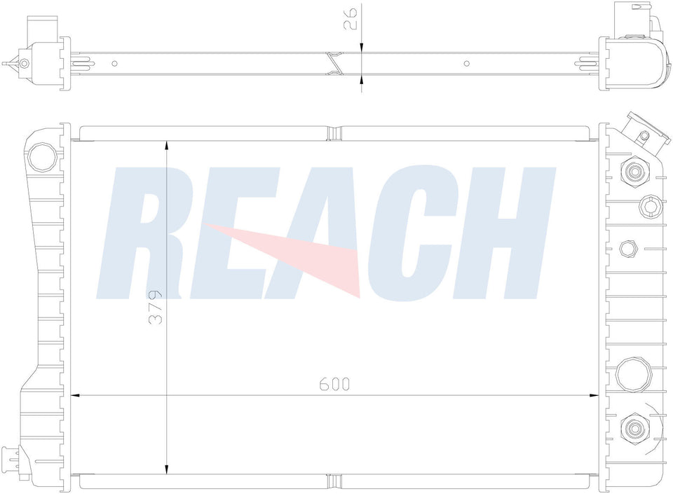 1992 GMC SONOMA 2.5 L RADIATOR REA41-679A