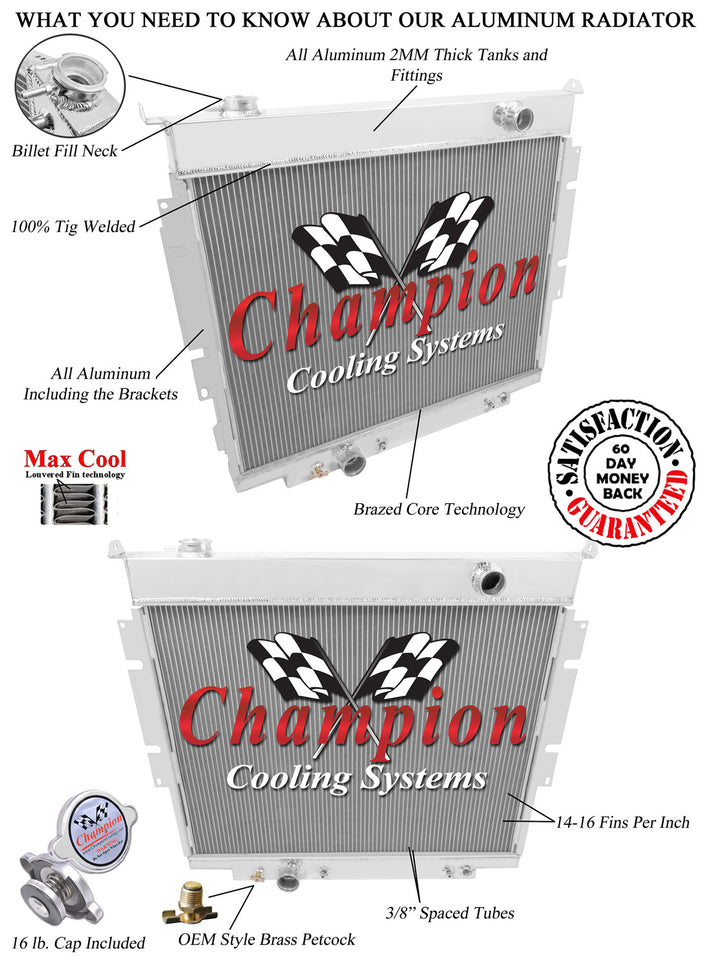 1993 FORD F SUPER DUTY 7.3 L RADIATOR AE1165
