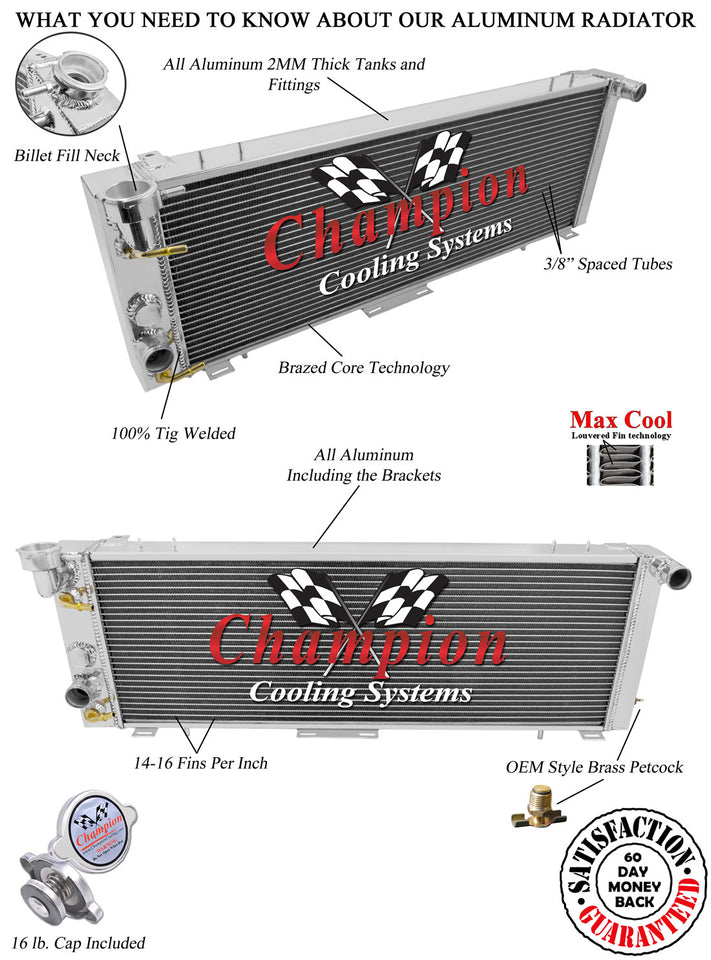 1999 JEEP CHEROKEE 4.0 L RADIATOR EC1193