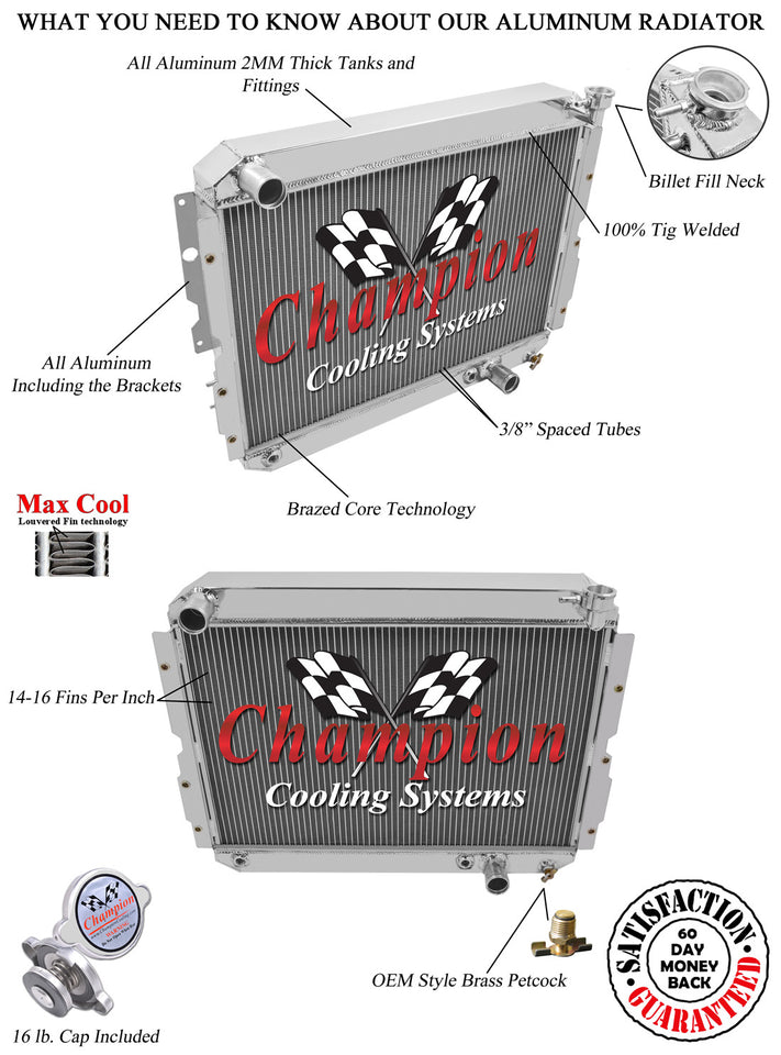 1987 TOYOTA LAND CRUISER 4.2 L RADIATOR CC1213