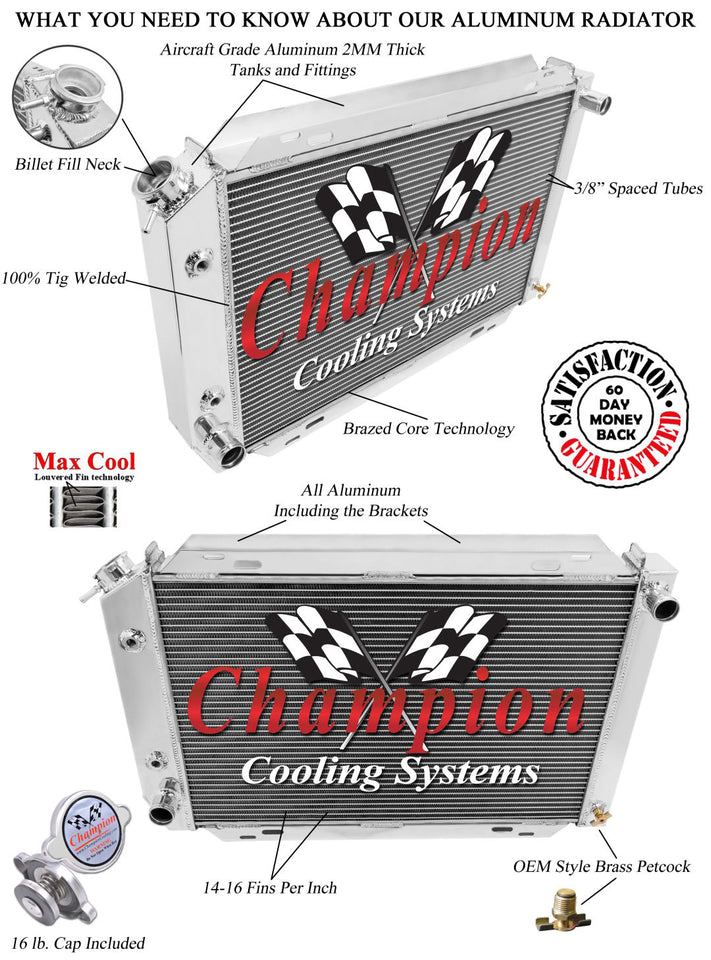 1981 MERCURY CAPRI 3.3 L RADIATOR CHACC138B