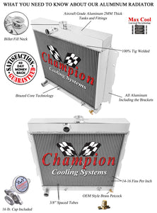 1968 PLYMOUTH BELVEDERE 6.3 L RADIATOR AE1635