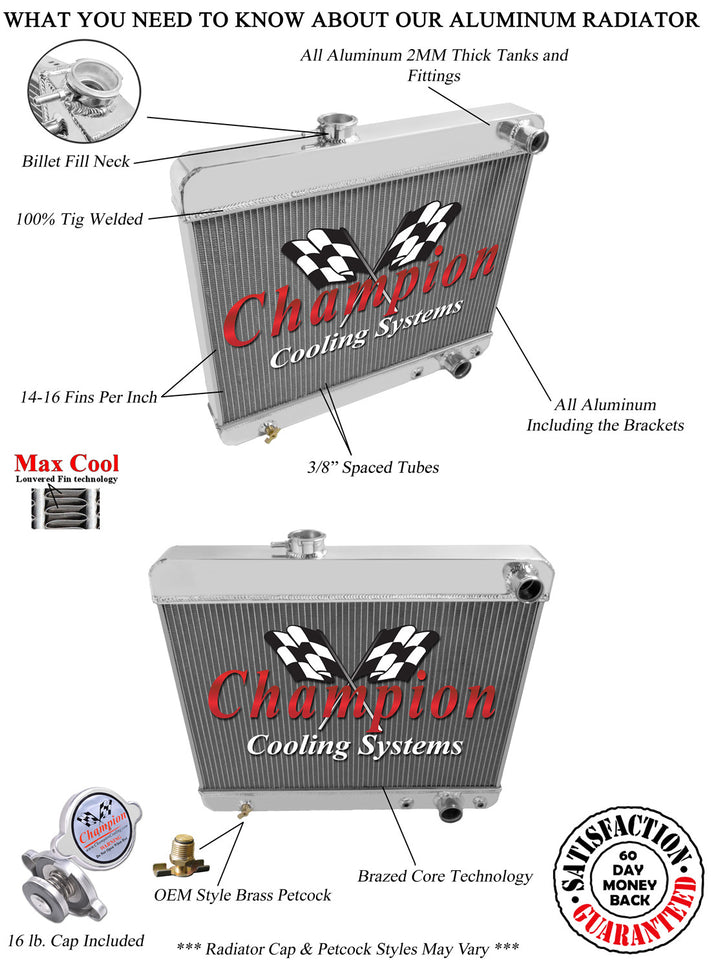 1965 BUICK SKYLARK 6.6 L RADIATOR CC1651