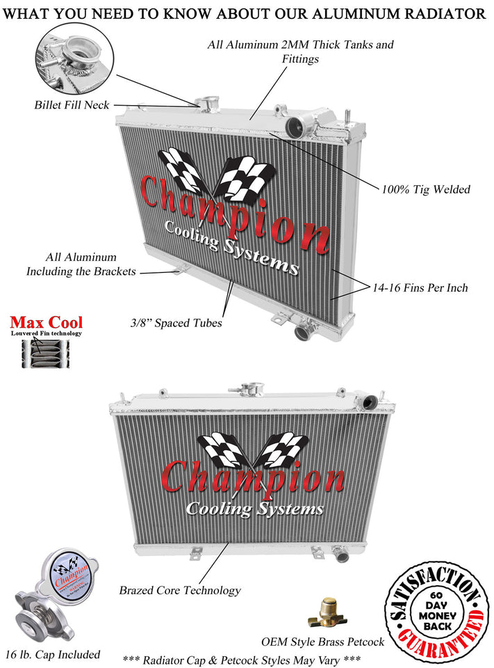 1996 NISSAN 240SX 2.4 L RADIATOR CC1751