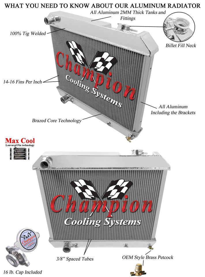 1961 OLDSMOBILE SUPER 88 6.5 L RADIATOR CC2284