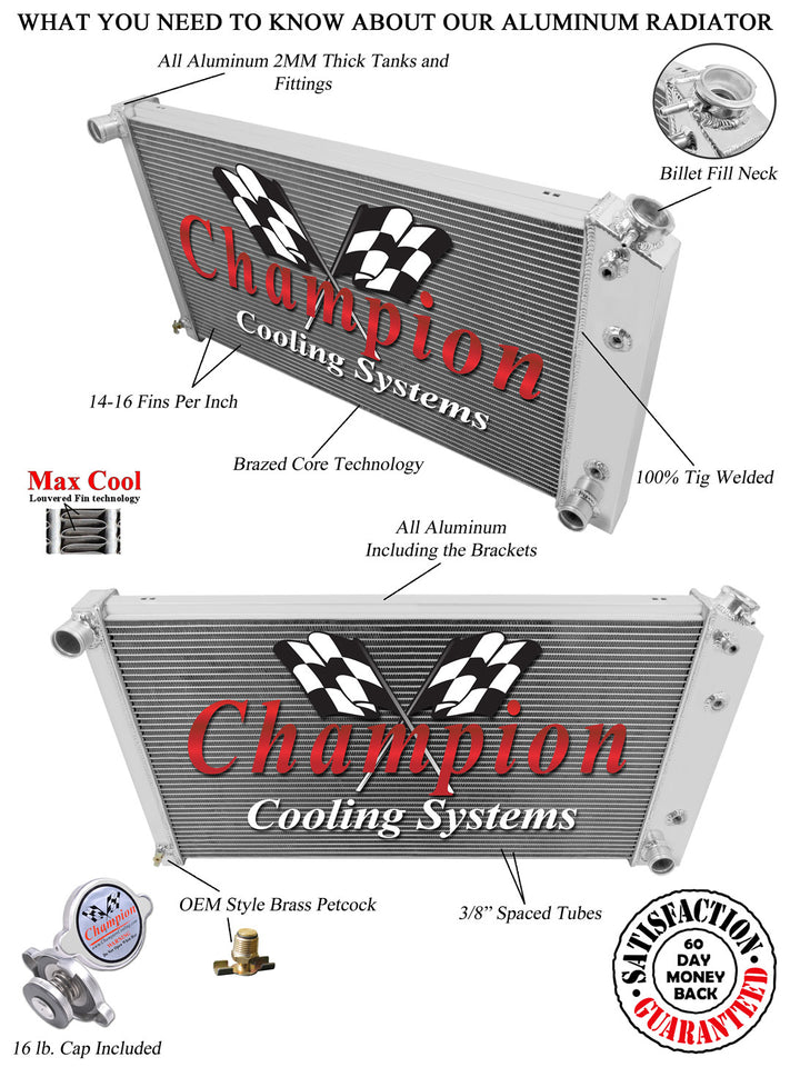 1977 CADILLAC DEVILLE 7.0 L RADIATOR CC232