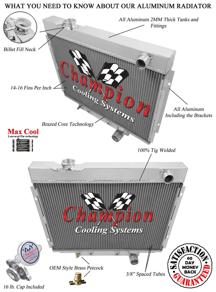 1965 FORD GALAXIE 6.4 L RADIATOR CC2338