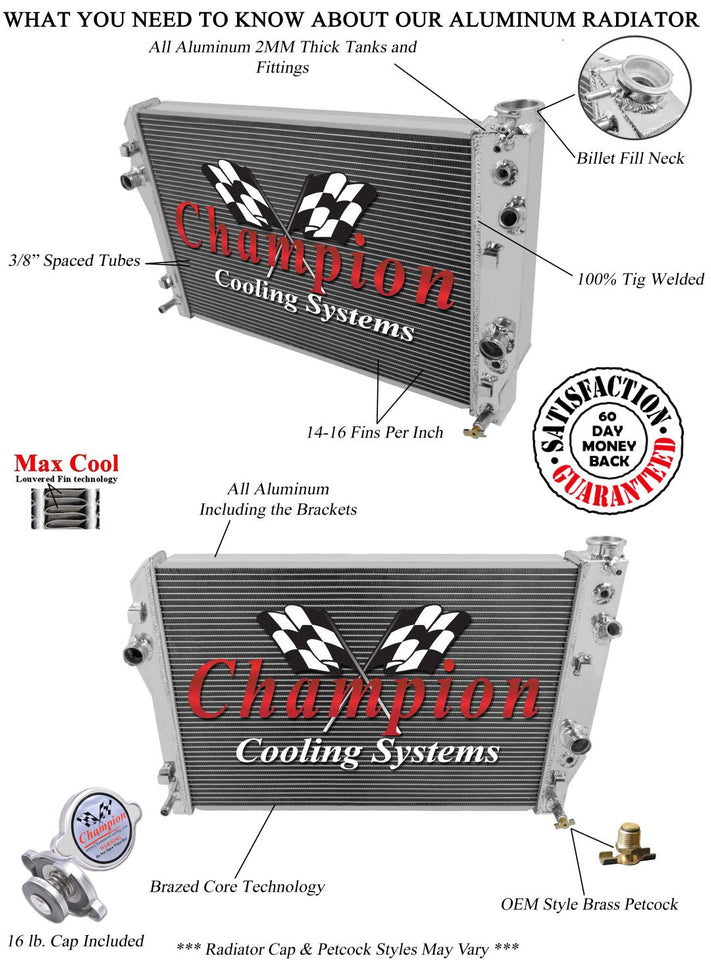 1999 PONTIAC FIREBIRD 5.7 L RADIATOR CHAEC2365