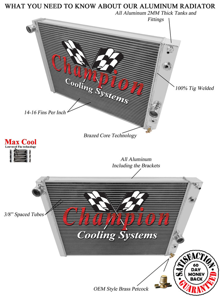 1964 OLDSMOBILE F85 5.4 L RADIATOR MC284