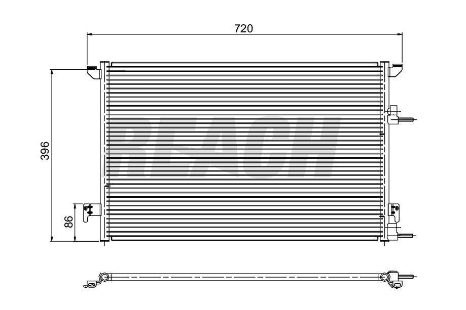 2009 SAAB 9-3 2.0 L CONDENSER REA31-3388P