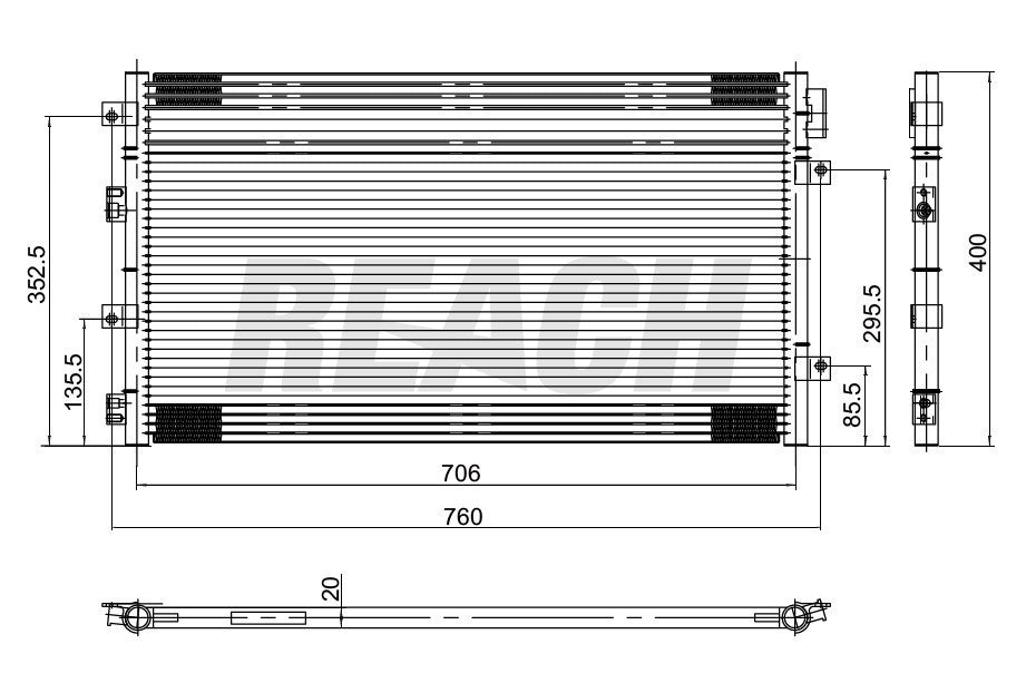 2006 DODGE STRATUS 2.4 L CONDENSER REA31-3570P