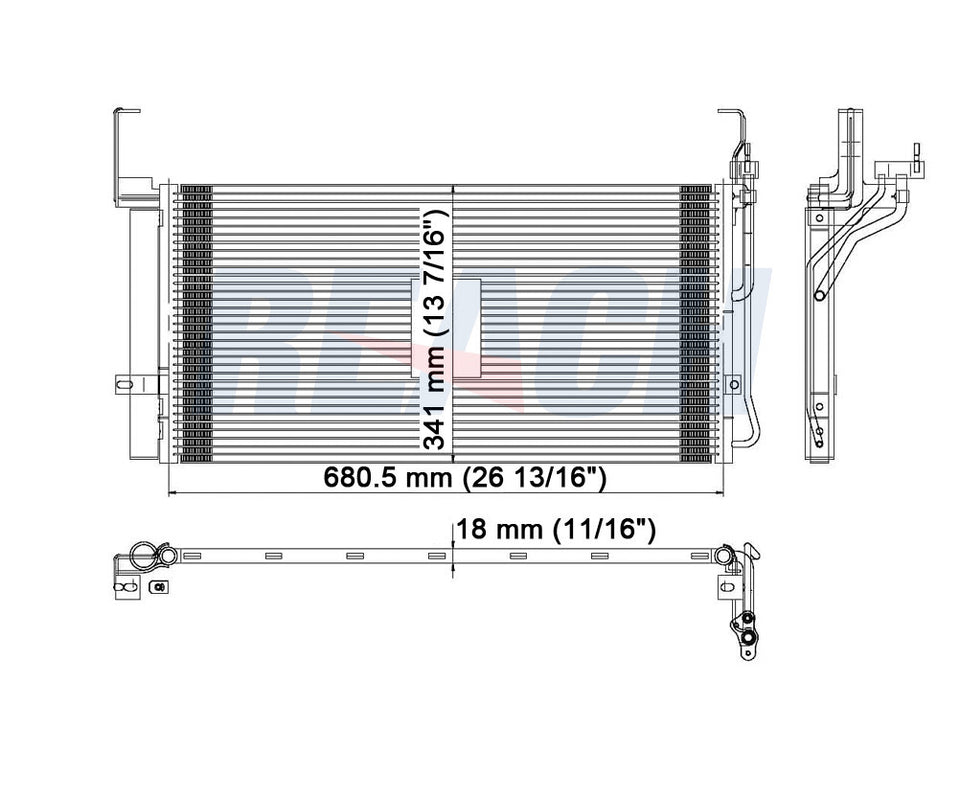 2004 HYUNDAI SANTA FE 3.5 L CONDENSER REA31-3030P