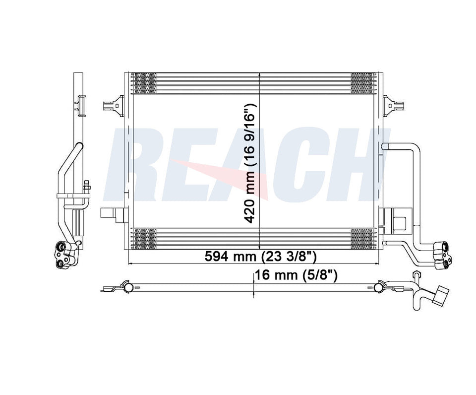 2005 VOLKSWAGEN PASSAT 1.8 L CONDENSER REA31-3039P
