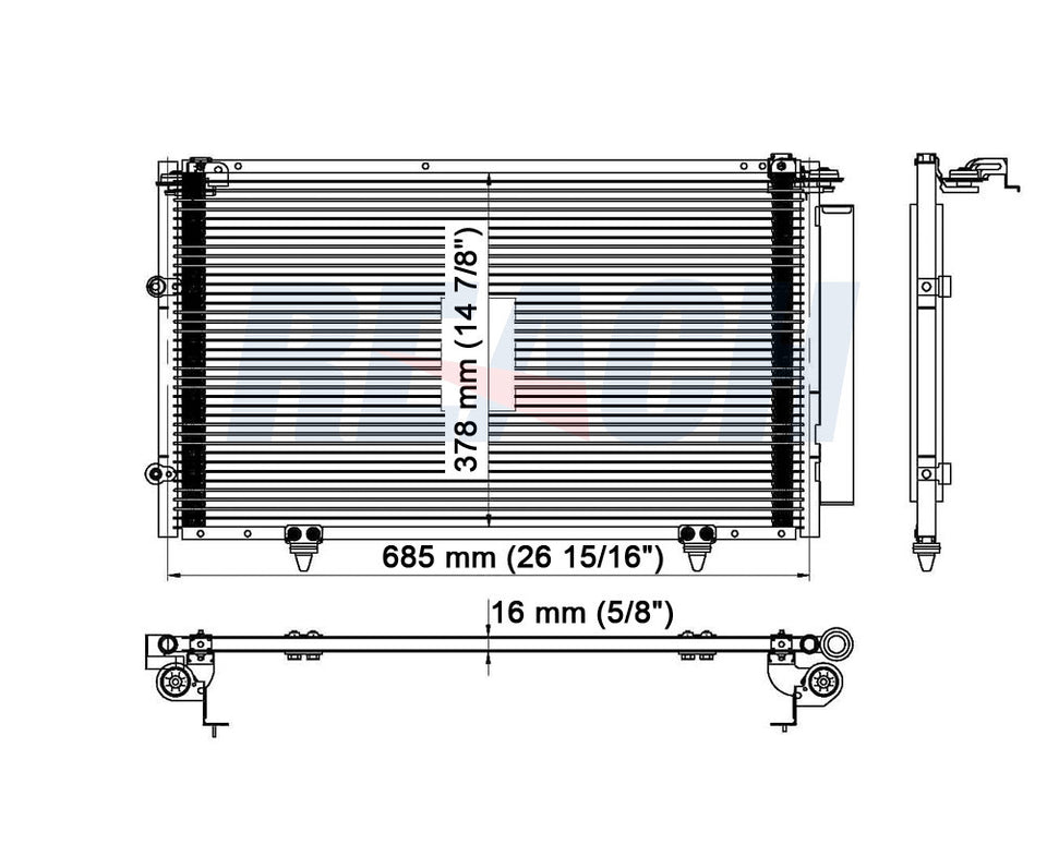 1997 JAGUAR XK8 4.0 L CONDENSER REA31-3052P