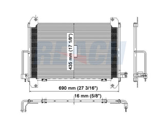 2007 BUICK RAINIER 4.2 L CONDENSER REA31-3054P