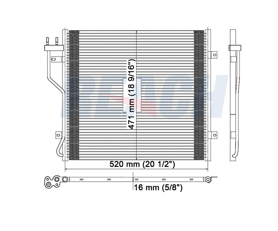 2005 JEEP LIBERTY 3.7 L CONDENSER REA31-3058P