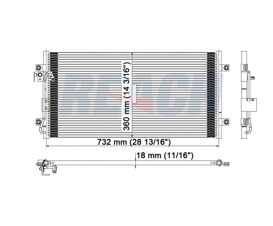 2004 KIA SEDONA 3.5 L CONDENSER REA31-3063P