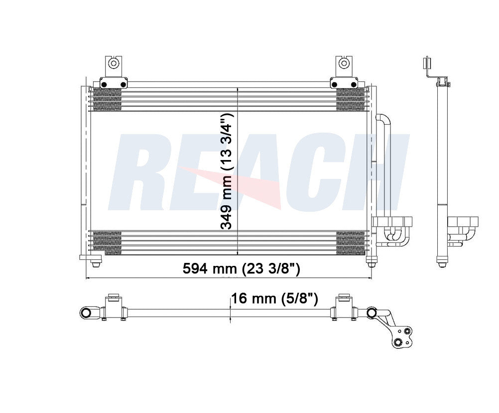 2001 KIA RIO 1.5 L CONDENSER REA31-3066P
