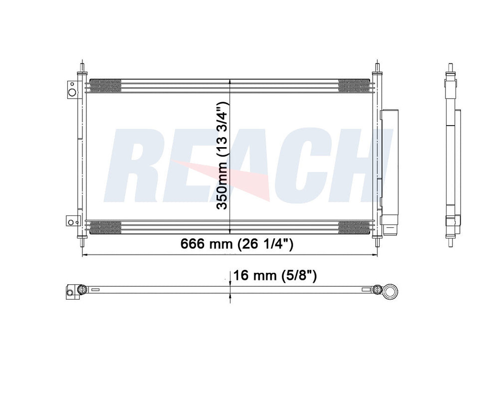 2007 ACURA TL 3.5 L CONDENSER REA31-3089P