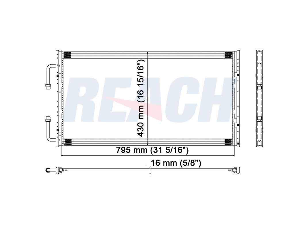 2007 LINCOLN MARK LT 5.4 L CONDENSER REA31-3092P