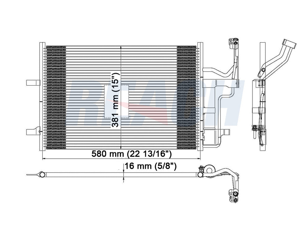 2005 MAZDA 3 2.3 L CONDENSER REA31-3094P