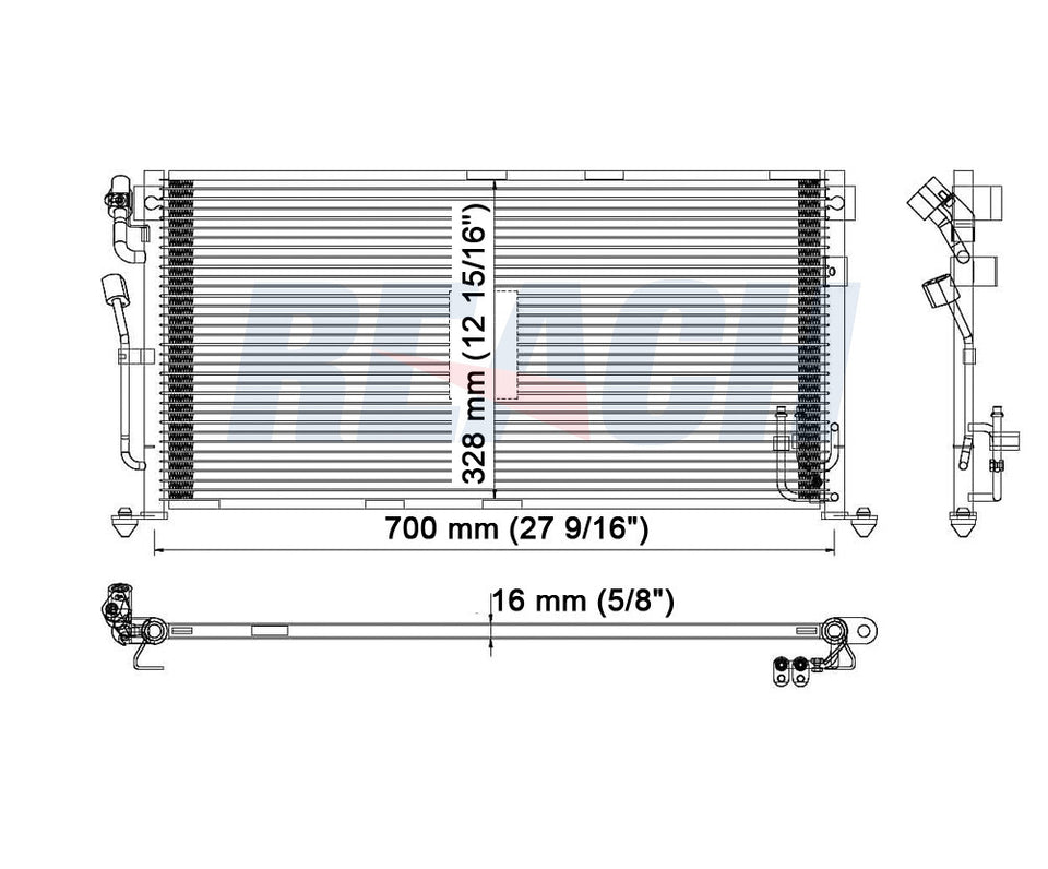 2003 MITSUBISHI LANCER 2.0 L CONDENSER REA31-3102P