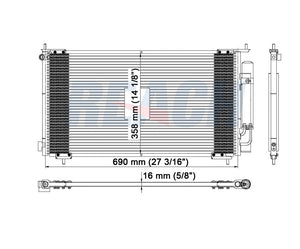 2006 HONDA CR-V 2.4 L CONDENSER REA31-3112P