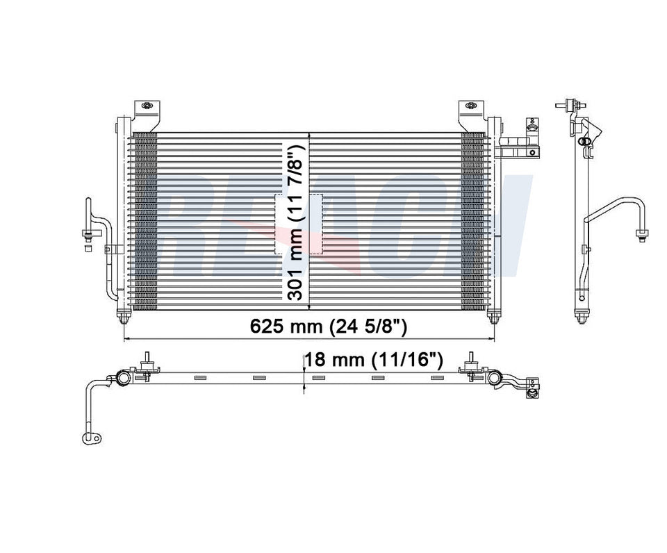1999 MAZDA PROTEGE 1.6 L CONDENSER REA31-3117P