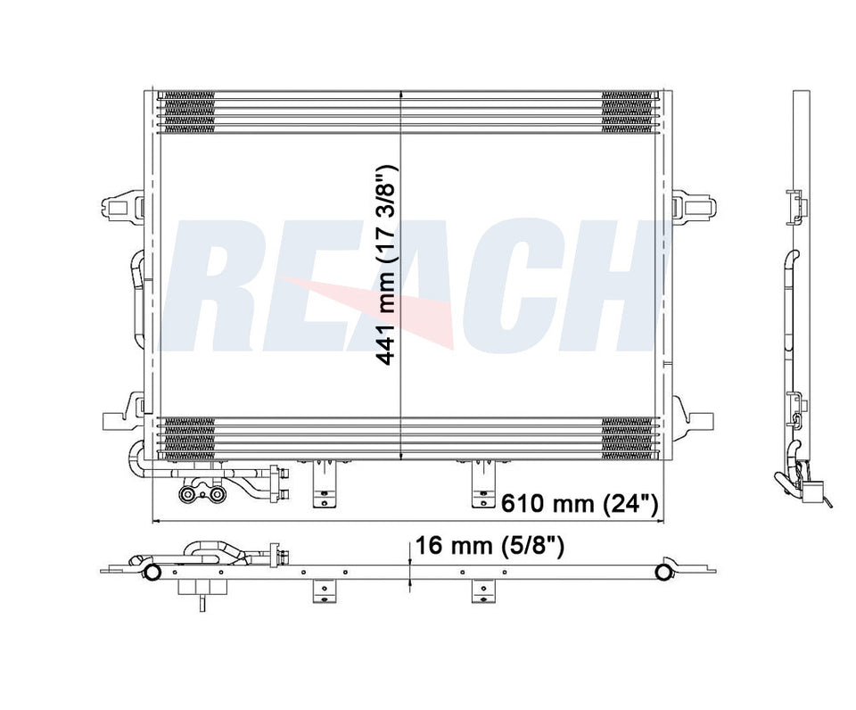 2008 MERCEDES-BENZ E350 3.5 L CONDENSER REA31-3159P