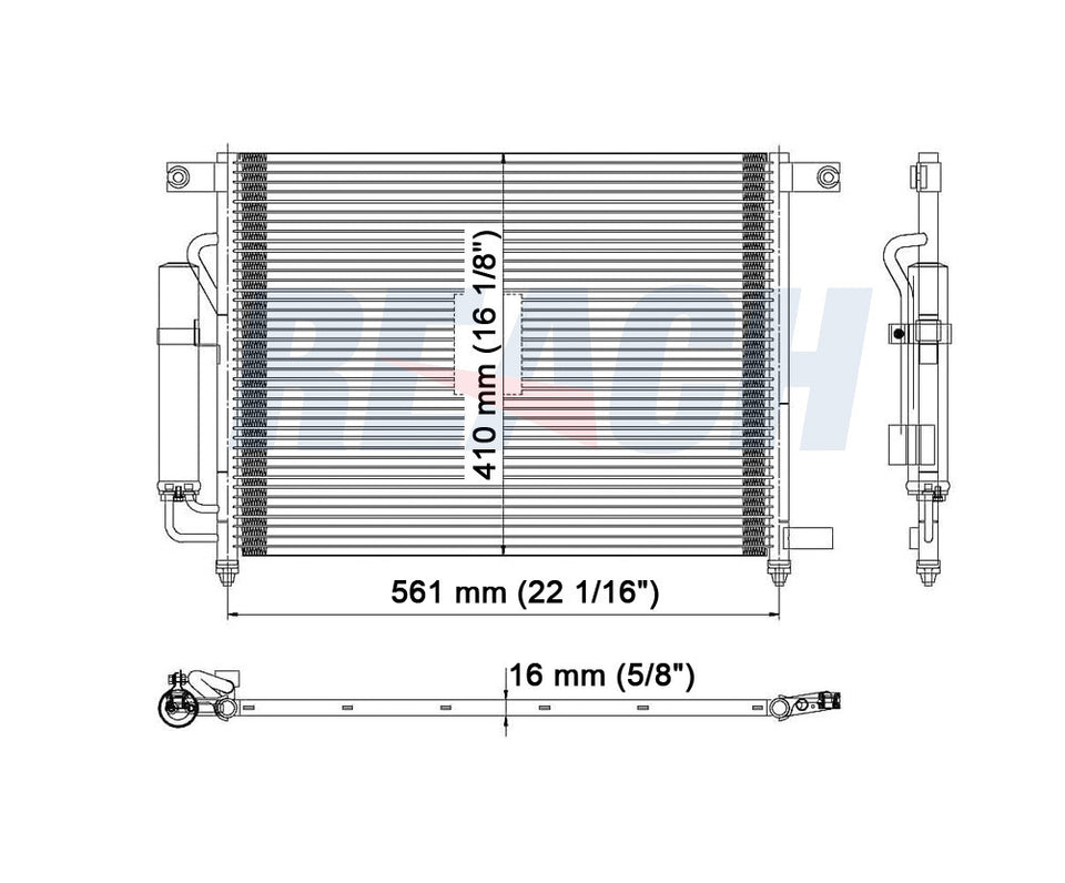 2008 CHEVROLET AVEO5 1.6 L CONDENSER REA31-3240P