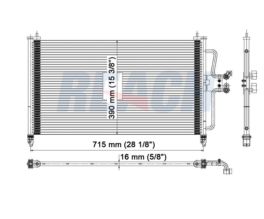 2005 MAZDA TRIBUTE 2.3 L CONDENSER REA31-3298P