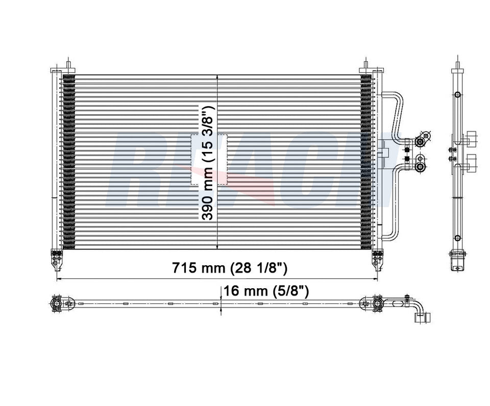 2007 MERCURY MARINER 3.0 L CONDENSER REA31-3298P