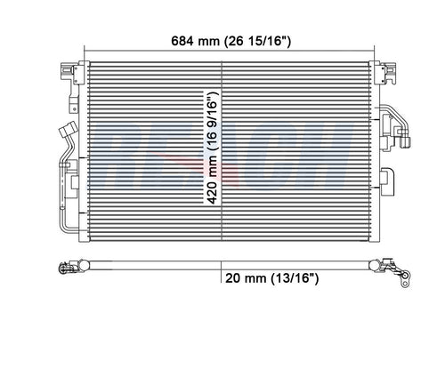 2004 SATURN VUE 3.5 L CONDENSER REA31-3343P