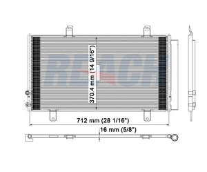 2012 LEXUS ES350 3.5 L CONDENSER REA31-3396P