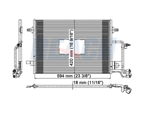 2005 AUDI ALLROAD QUATTRO 2.7 L CONDENSER REA31-3536P